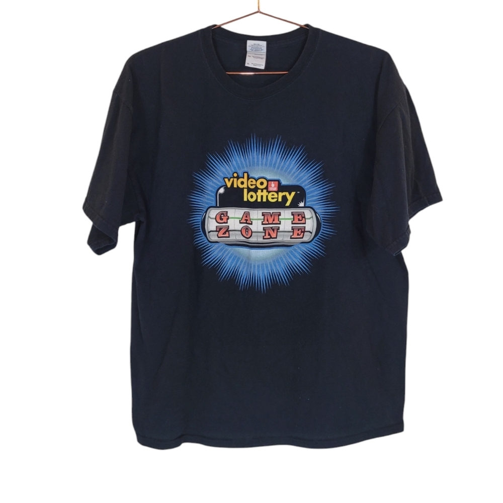 Gildan Oregon Video Lottery Take A Spin Graphic T Shirt Size XL